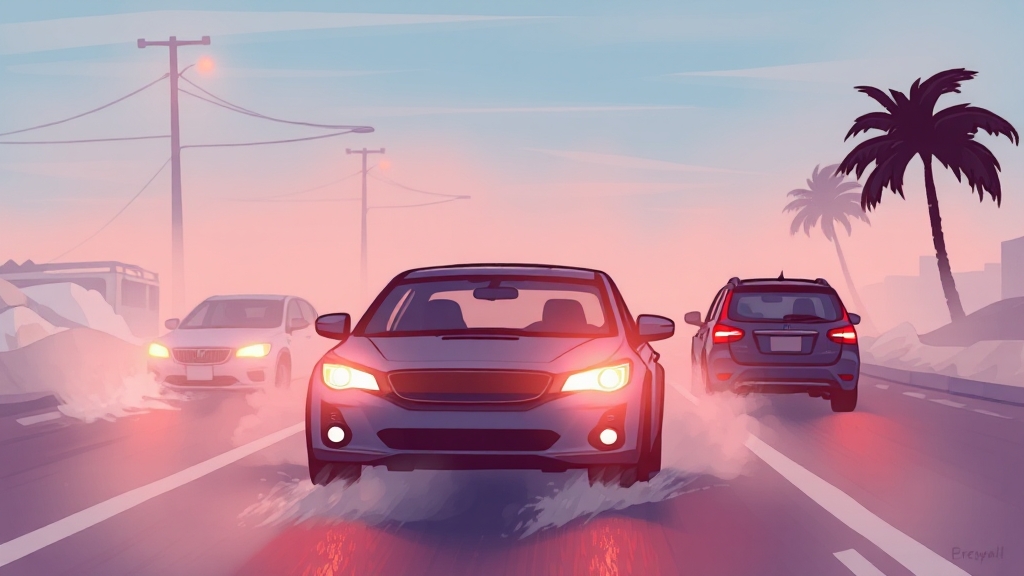 교통/해상 안전 유의사항 (cartoon 스타일)